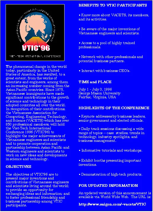 [VTIC96 brochure page 1 color version]